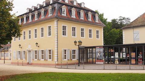 Blick auf die Location Comoedienhaus Wilhelmsbad in Hanau